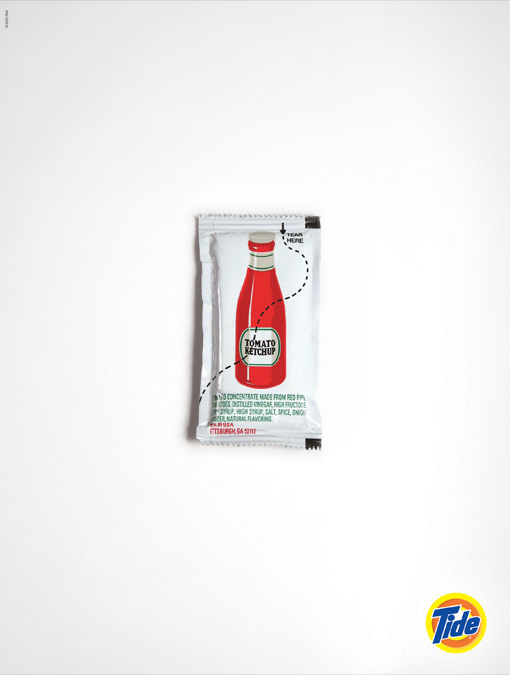 Bolsita de ketchup imposible - Detergente Tide