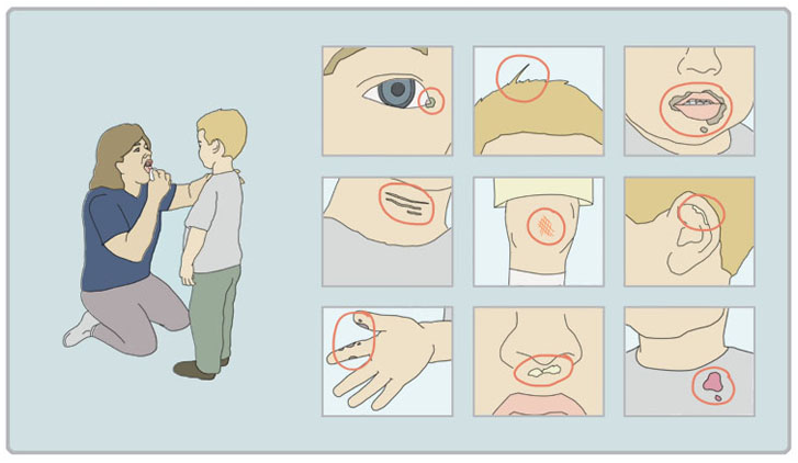 Instrucciones para usar la saliva en los niños