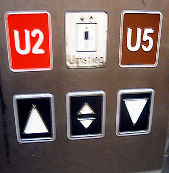Botones de ascensor de metro de Berlin